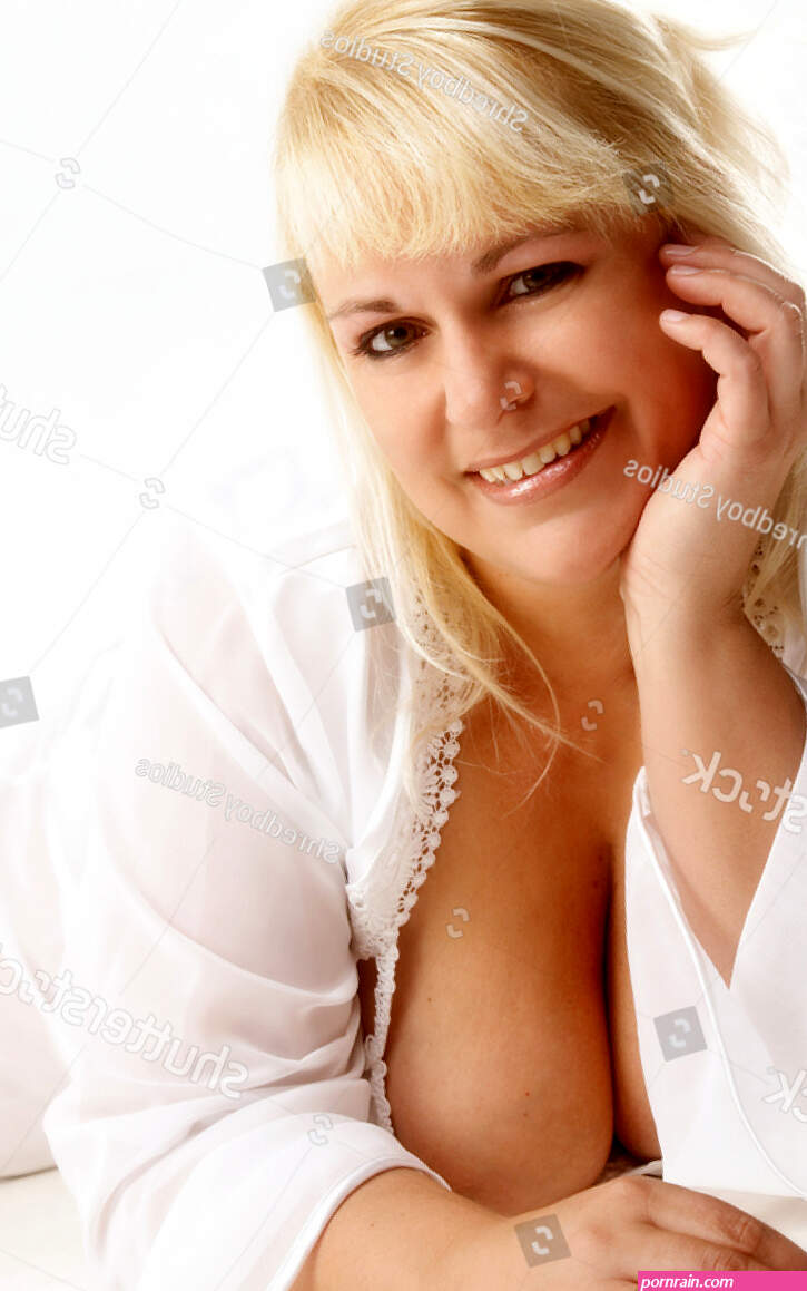 Sexy Mother White Lingerie Lying Down Stock Photo 12413713