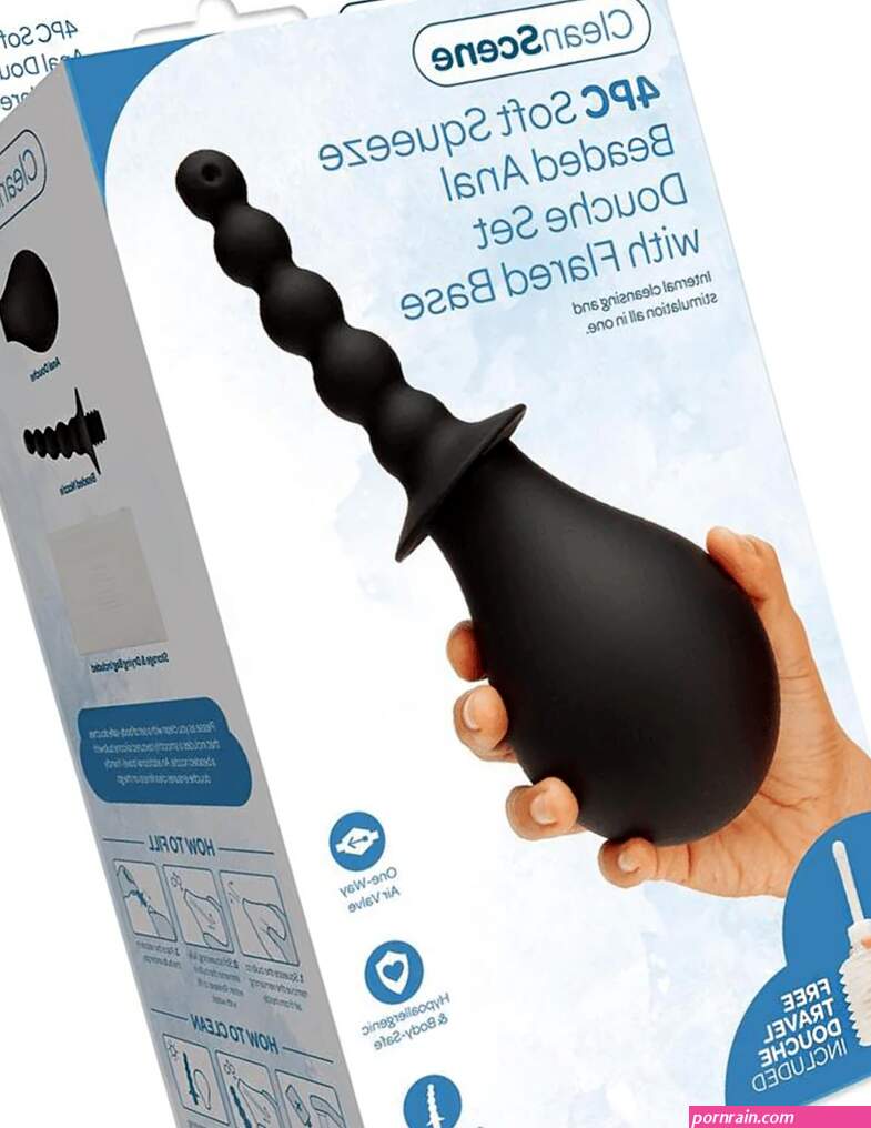 CleanScene Soft Squeeze Beaded Anal Douche Set