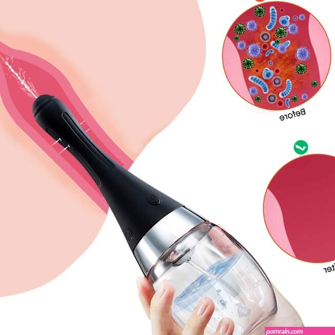 Automatic USB Charging Enema Anal Cleaning Heads Water Nozzles Washing Vaginal Anal Cleaner Enema Hygiene Tool for Women Male