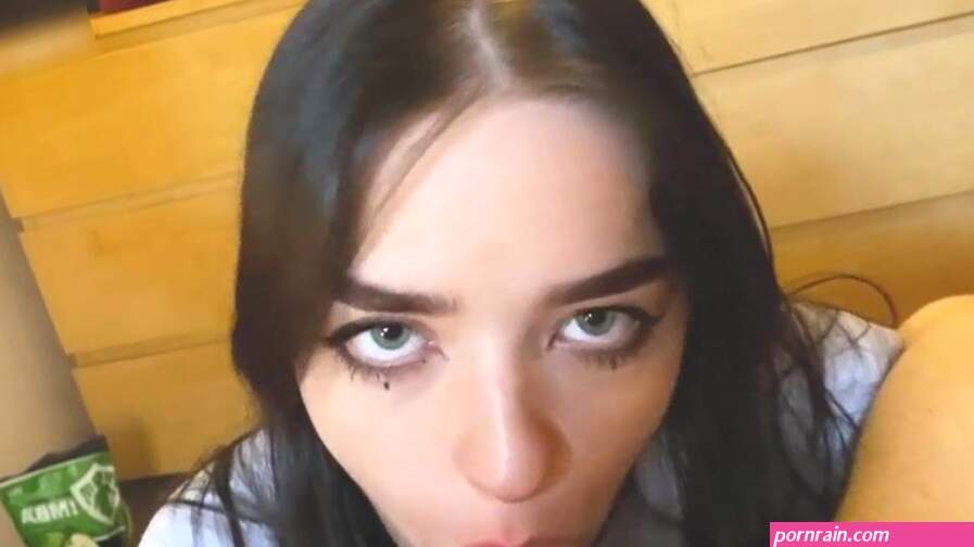 Horny Cute Teen Gives Sloppy Blowjob