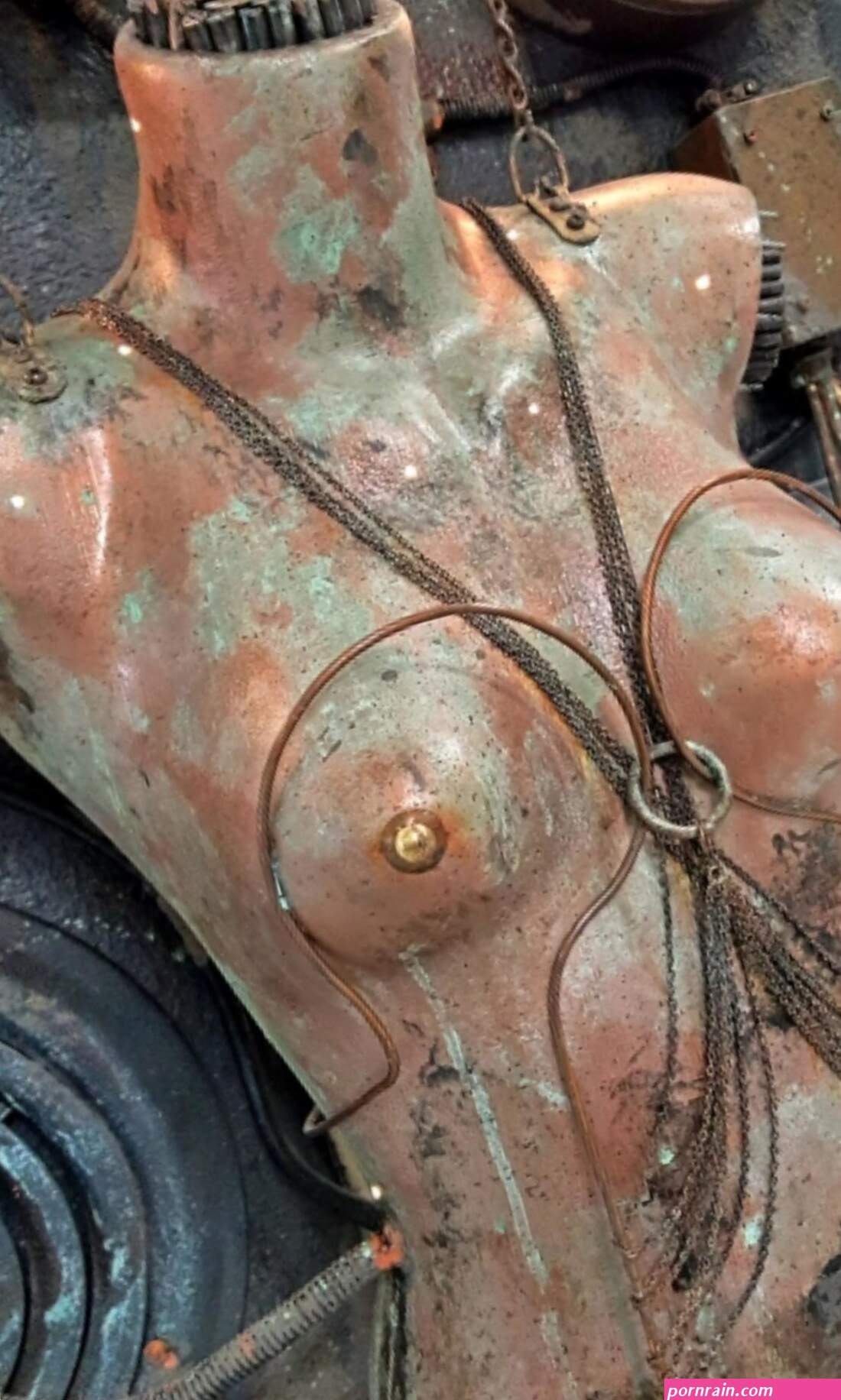 Jimmy Garcia b. 1980 Nude Steampunk Sculpture