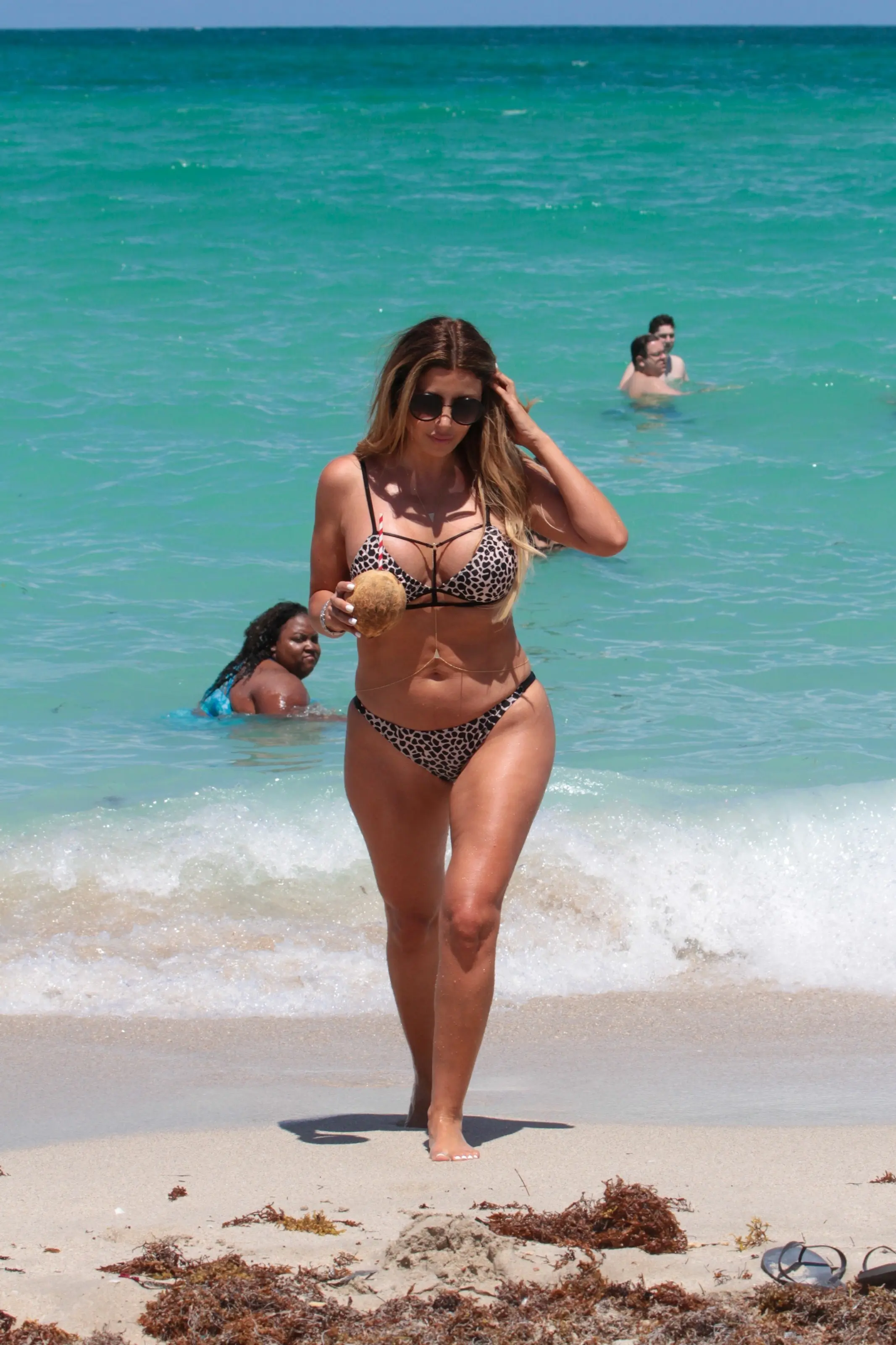 Larsa pippen flaunts her curves in a bikini in miami