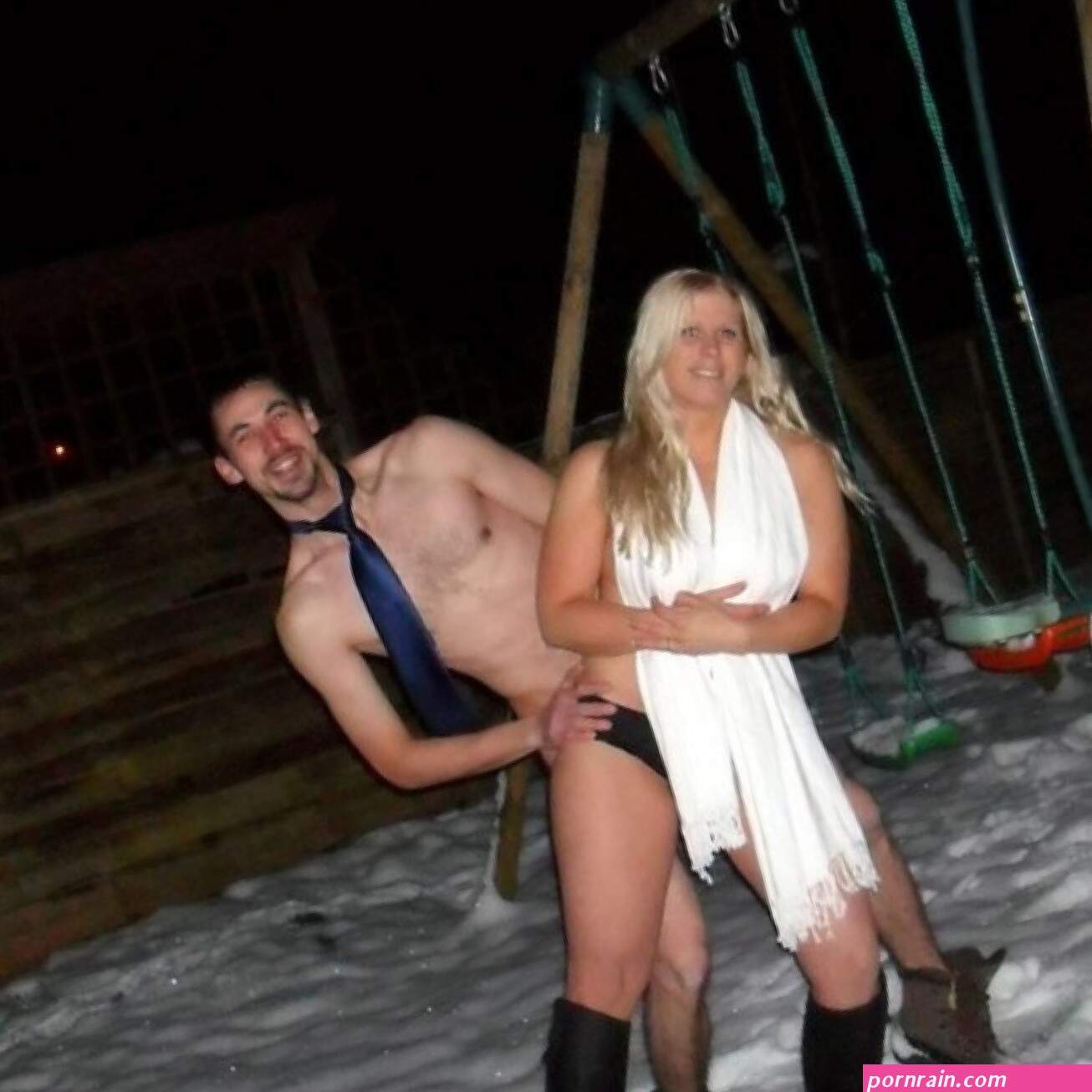 Nudists in the snow