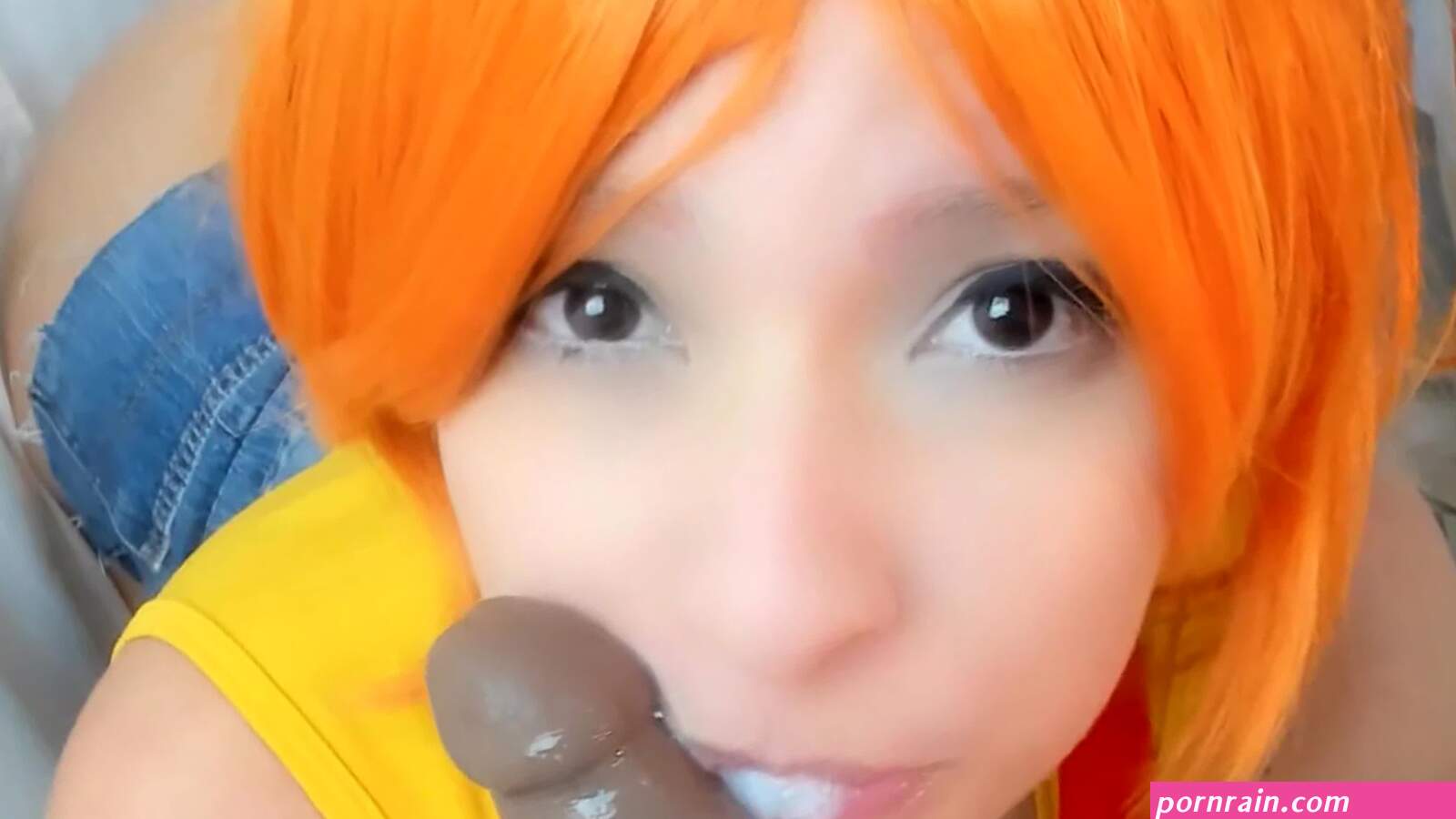 Misty sex porno cosplay blowjob minet sucking deepthroat ahegao pokemon