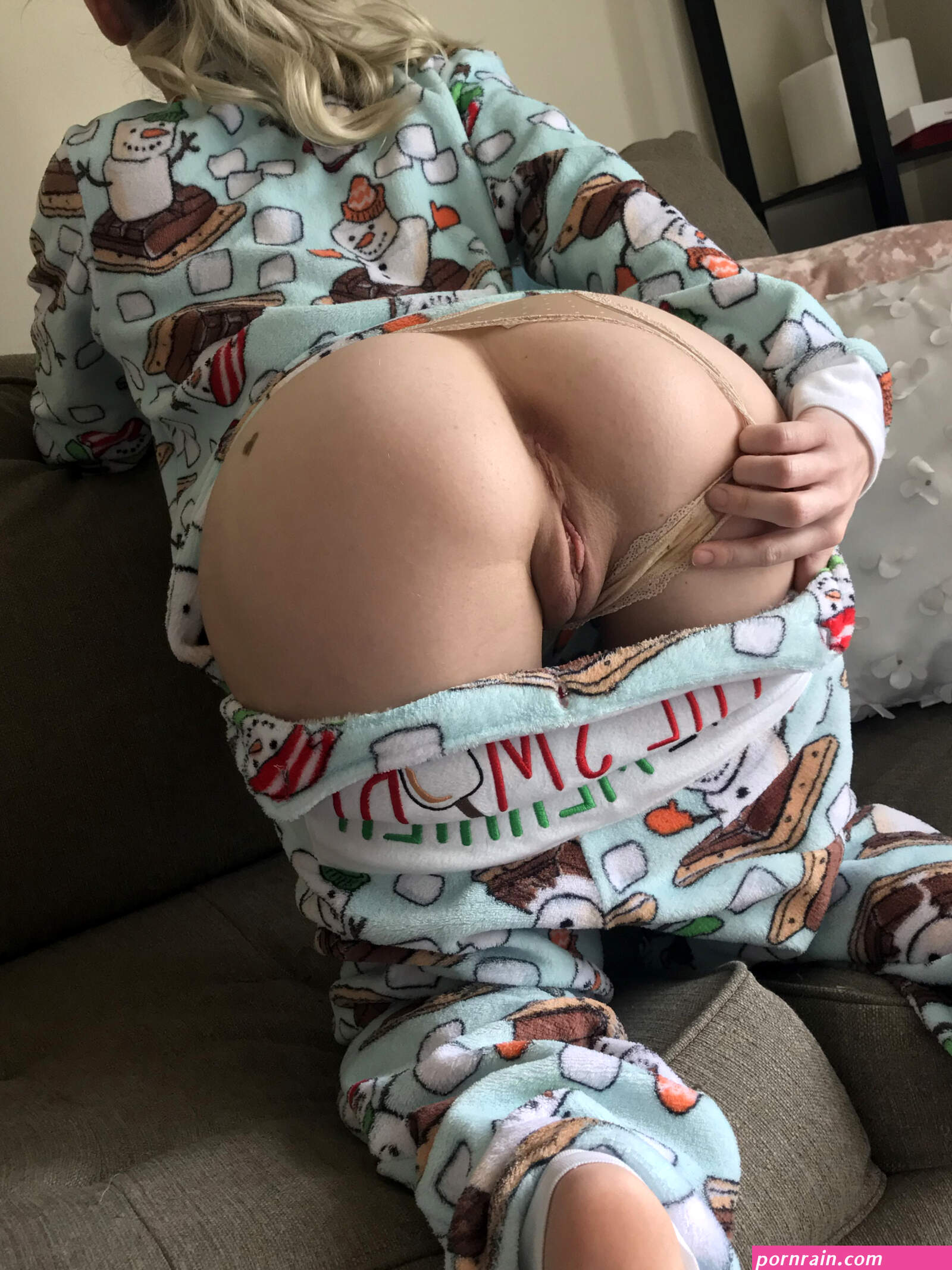 Winter onesie. Porn Pic